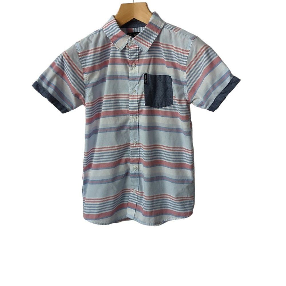 Ben Sherman Short Sleeve Striped  Button Down Shirt